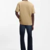 T-Shirt aus Baumwolljersey mit blauem Logo-Patch