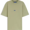 T-Shirt aus Baumwolljersey mit blauem Logo-Patch