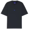 T-Shirt aus Baumwolljersey mit blauem Logo-Patch