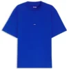 T-Shirt aus Baumwolljersey mit blauem Logo-Patch