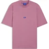 T-Shirt aus Baumwolljersey mit blauem Logo-Patch