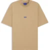T-Shirt aus Baumwolljersey mit blauem Logo-Patch