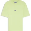 T-Shirt aus Baumwolljersey mit blauem Logo-Patch