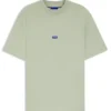 T-Shirt aus Baumwolljersey mit blauem Logo-Patch