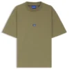 T-Shirt aus Baumwolljersey mit blauem Logo-Patch