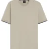 T-Shirt aus Baumwolljersey mit charakteristischen gestreiften Ärmelbündchen T-Shirt aus Baumwolljersey mit charakteristischen gestreiften Ärmelbündchen