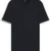 T-Shirt aus Baumwolljersey mit charakteristischen gestreiften Ärmelbündchen T-Shirt aus Baumwolljersey mit charakteristischen gestreiften Ärmelbündchen