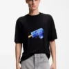 T-Shirt aus Baumwolljersey mit Eis am Stiel-Motiv T-Shirt aus Baumwolljersey mit Eis am Stiel-Motiv