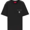T-Shirt aus Baumwolljersey mit gesticktem Logo T-Shirt aus Baumwolljersey mit gesticktem Logo