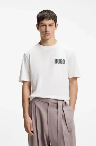 T-Shirt aus Baumwolljersey mit Grafik auf der Rückseite