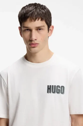 T-Shirt aus Baumwolljersey mit Grafik auf der Rückseite