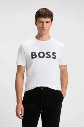 T-Shirt aus Baumwolljersey mit großem Logo-Print