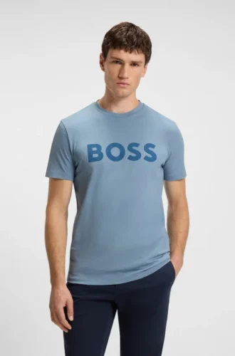 T-Shirt aus Baumwolljersey mit großem Logo-Print