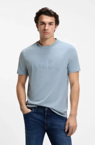 T-Shirt aus Baumwolljersey mit großem Logo-Print
