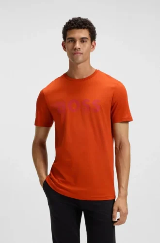 T-Shirt aus Baumwolljersey mit großem Logo-Print