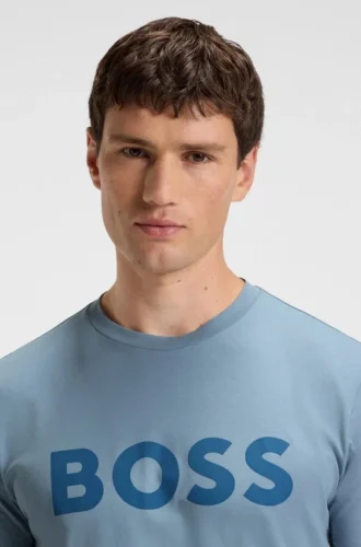 T-Shirt aus Baumwolljersey mit großem Logo-Print