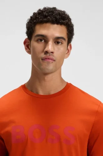 T-Shirt aus Baumwolljersey mit großem Logo-Print