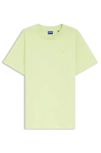 T-Shirt aus Baumwolljersey mit Happy HUGO-Logo