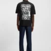 T-Shirt aus Baumwolljersey mit Happy HUGO-Motiv T-Shirt aus Baumwolljersey mit Happy HUGO-Motiv