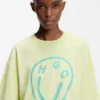 T-Shirt aus Baumwolljersey mit „Happy HUGO“-Print im Melted-Effekt
