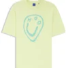 T-Shirt aus Baumwolljersey mit „Happy HUGO“-Print im Melted-Effekt
