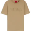 T-Shirt aus Baumwolljersey mit kariertem Logo