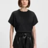 T-Shirt aus Baumwolljersey mit Kristallverzierung
