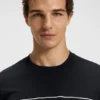 T-Shirt aus Baumwolljersey mit Logo und Streifen