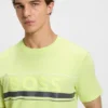 T-Shirt aus Baumwolljersey mit Logo und Streifen