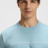 T-Shirt aus Baumwolljersey mit Logo und Streifen