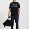 T-Shirt aus Baumwolljersey mit Logo und Streifen
