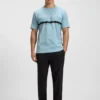 T-Shirt aus Baumwolljersey mit Logo und Streifen