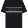 T-Shirt aus Baumwolljersey mit Logo und Streifen