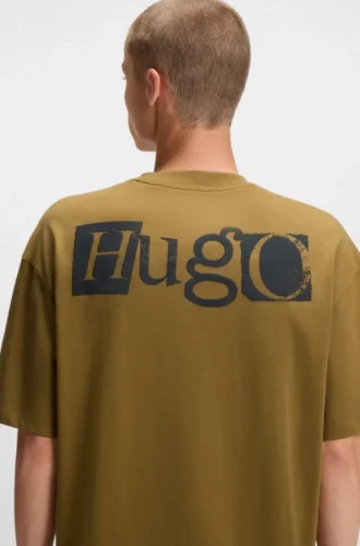 T-Shirt aus Baumwolljersey mit Puff-Print-Logo