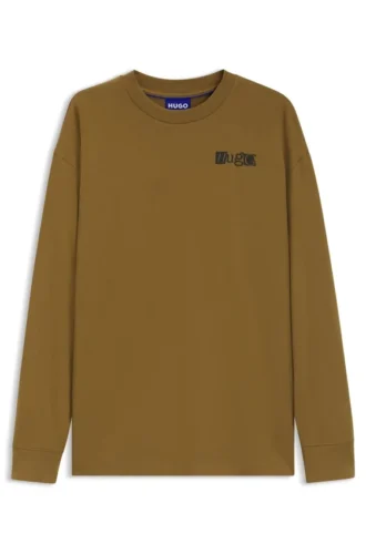 T-Shirt aus Baumwolljersey mit Puff-Print-Logos