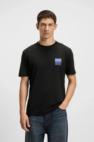 T-Shirt aus Baumwolljersey mit Split-Logo-Print