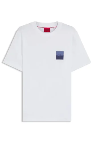 T-Shirt aus Baumwolljersey mit Split-Logo-Print