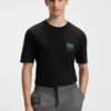 T-Shirt aus Baumwolljersey mit Split-Logo-Print