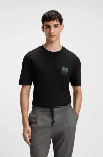 T-Shirt aus Baumwolljersey mit Split-Logo-Print