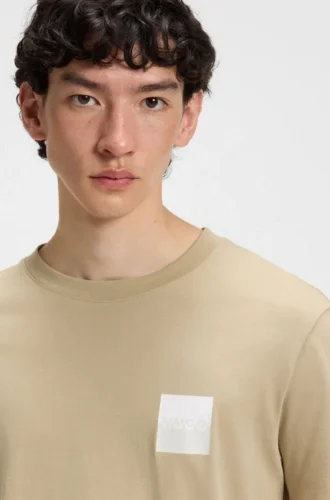 T-Shirt aus Baumwolljersey mit Split-Logo-Print