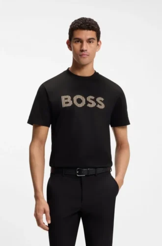 T-Shirt aus Baumwolljersey mit Streifen-Motiv