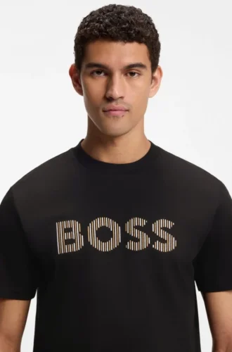 T-Shirt aus Baumwolljersey mit Streifen-Motiv