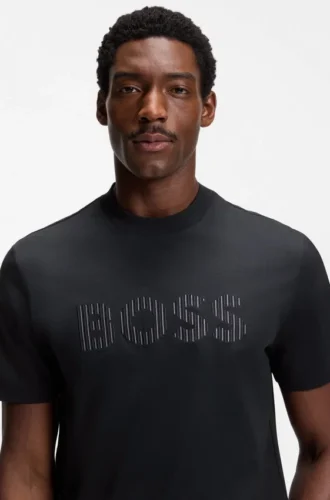 T-Shirt aus Baumwolljersey mit Streifen-Motiv