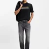 T-Shirt aus Baumwolljersey mit Streifen-Motiv