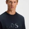 T-Shirt aus Baumwolljersey mit strukturiertem Logo