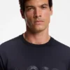 T-Shirt aus Baumwolljersey mit strukturiertem Logo