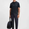 T-Shirt aus Baumwolljersey mit strukturiertem Logo