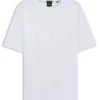 T-Shirt aus Baumwolljersey mit strukturiertem Logo