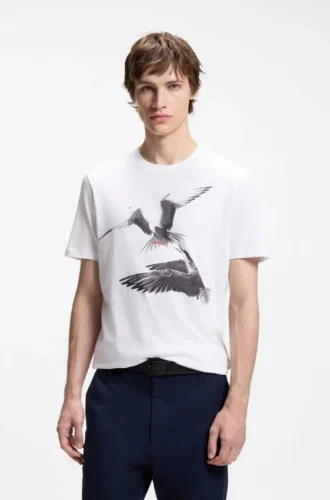 T-Shirt aus Baumwolljersey mit Tiermotiv