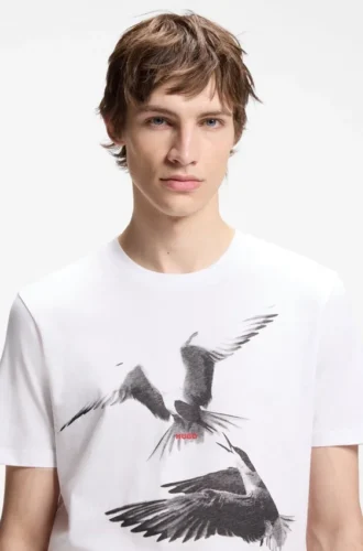 T-Shirt aus Baumwolljersey mit Tiermotiv